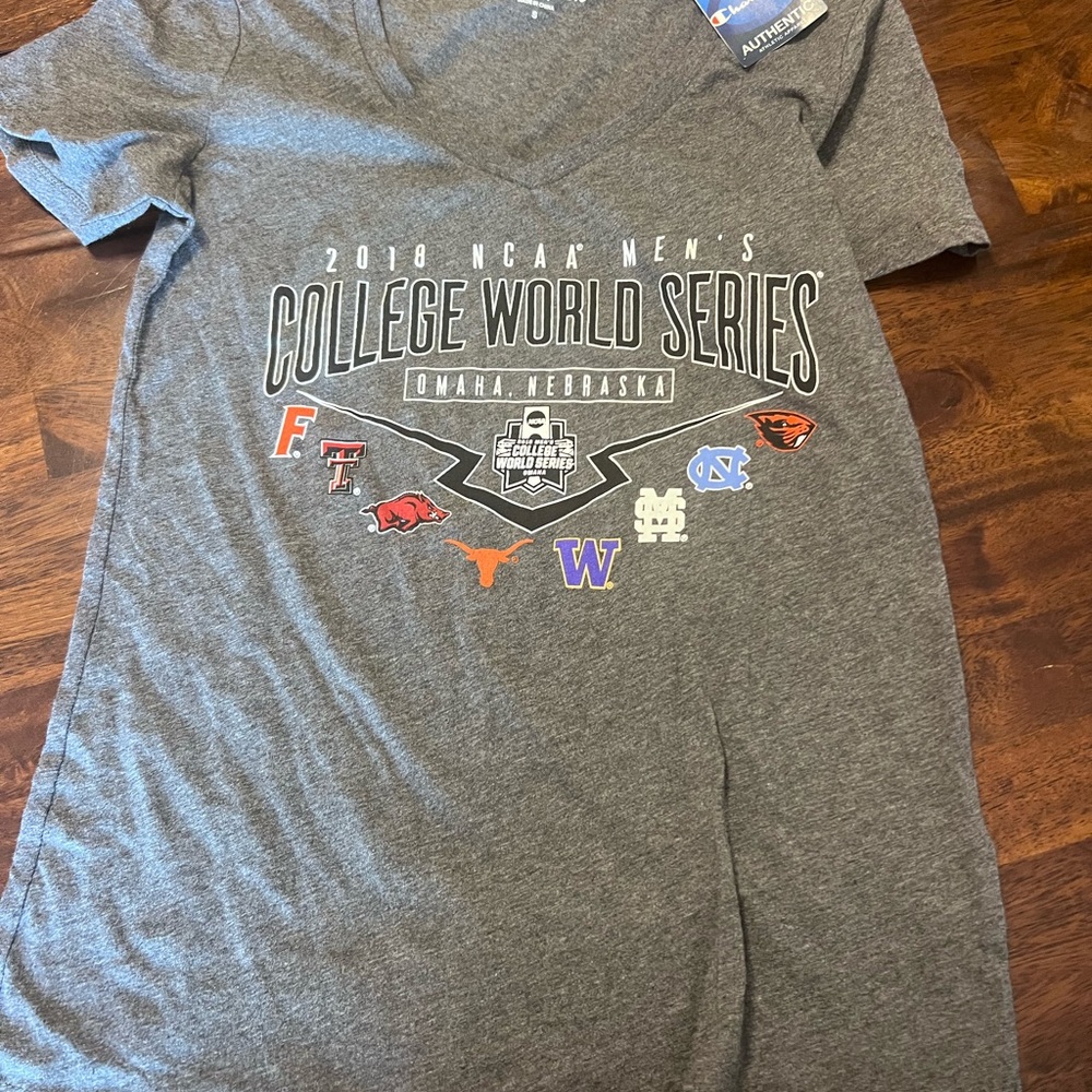 Gray NCAA Men's College World Series T-Shirt